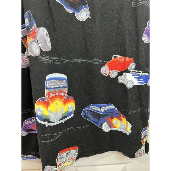 Vintage Hot Rat Rod Hawaiian Shirt Men's L Single Stitch High Seas Trading Co. - Picture 9 of 11